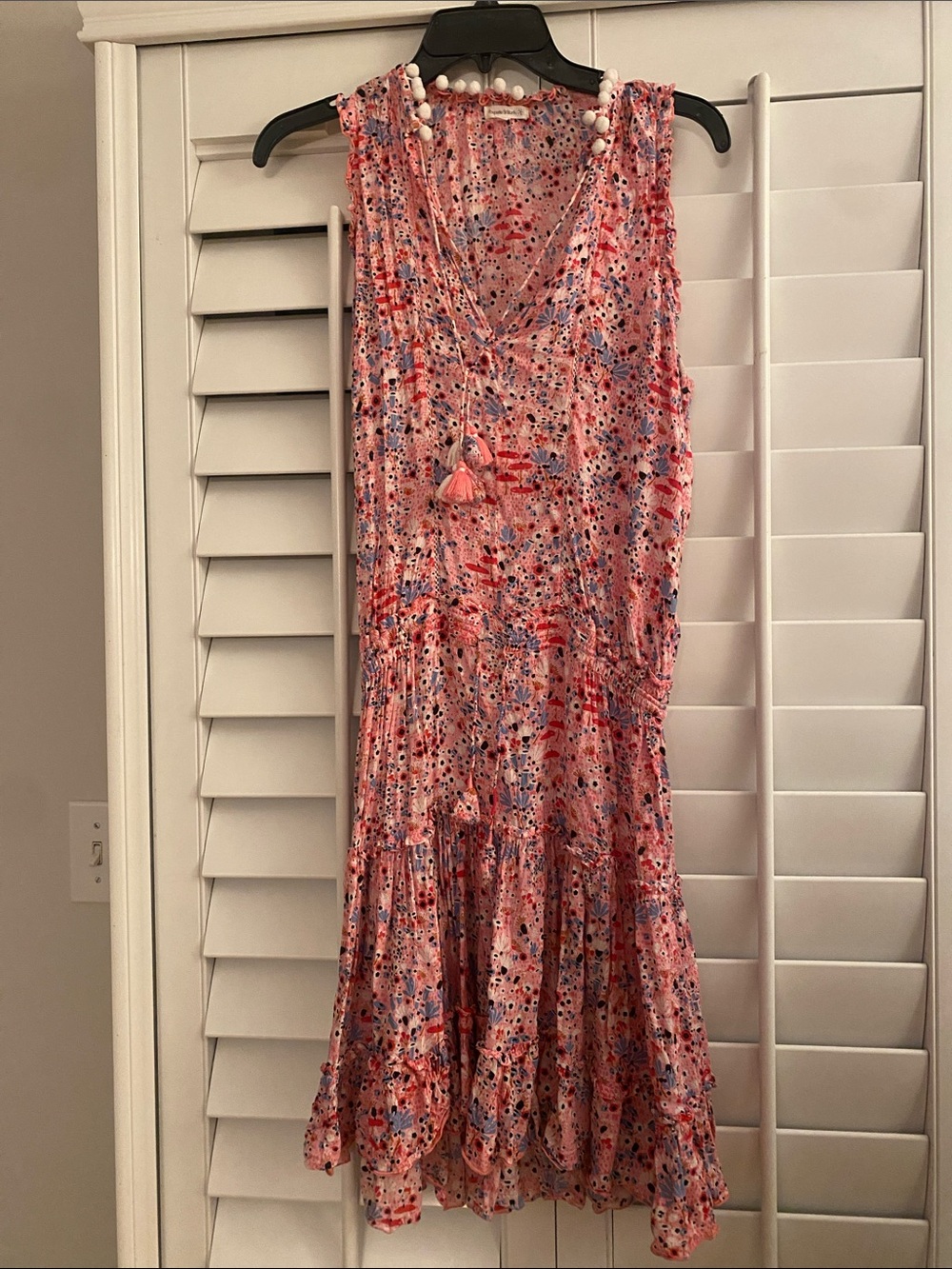 Poupette St Barth Floral Pom-Pom dress